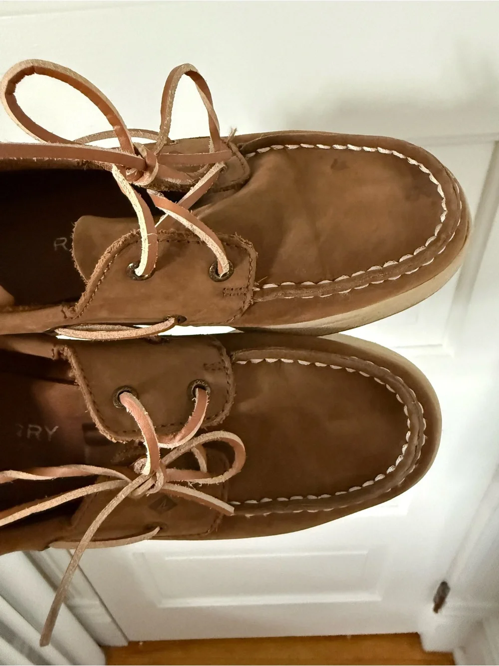 Sperry Brown Leather Kids Boat Shoes